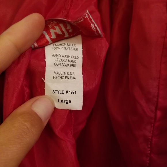 Large Red Bridesmaid Dress with ornate rose - Picture 5 of 6